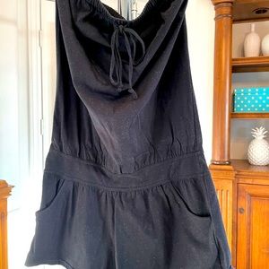 Strapless black romper Small